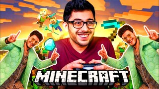 Carryminati And Live insaan Playing Minecraft Together ❤ Funniest Moments 🤣 End Scene Op 😂