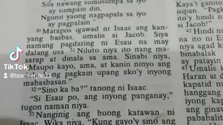 Pang Araw Araw na Talata.                                   Genesis 27:30-33