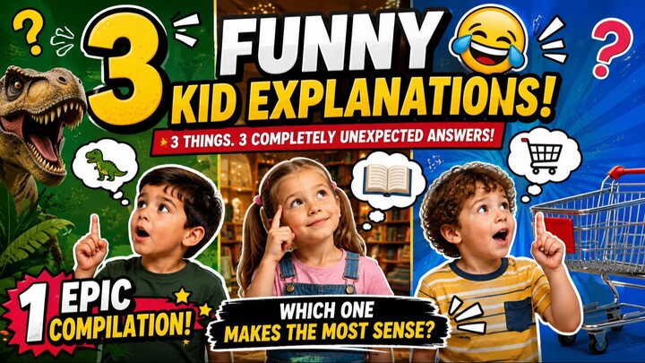 3 Things Kids Explain in the Funniest Way 😂🦖📖🛒