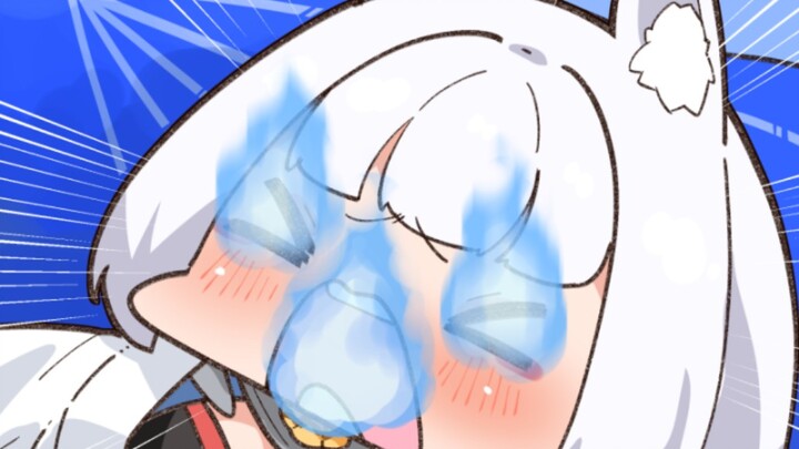 Kaga shouting to protect Commander and Akagi