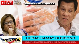 DIGONG, HUGAS-KAMAY NA NAMAN SA PAGKA-ACQUIT NI DELIMA SA KANYANG KASO