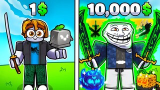 $1 vs $10,000 Blox Fruits Account..