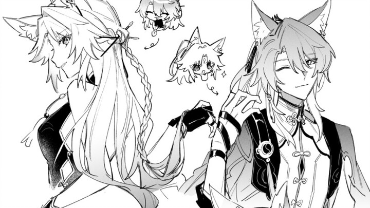 【崩铁漫画】飞霄和椒丘互换发型后