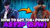 [Solo Leveling: Arise] - HOW TO GET 70K+ COMBAT POWER FOR SUNG F2P BEFORE LEVEL 55! FOLLOW MY LEAD