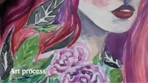 ☆ Watercolor, Gouache Painting portrait☆Mix media process☆Acuarela, pintando un retrato