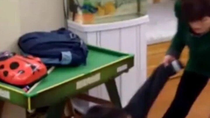 That bratty kid just laid hands on their mom—time to step in and teach them a lesson!