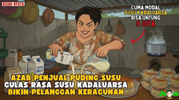 AZAB PENJUAL PUDING SUSU CULAS RASA SUSU KADALUAR SABIKIN PELANGGAN KERACUNA