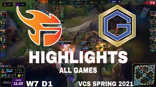 Highlight FL vs GLX All Game VCS Mùa Xuân 2021 VCS Spring 2021 Team Flash vs GMedia Luxury Esports