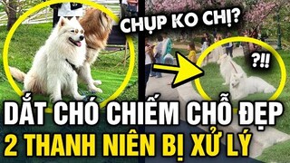 2 thanh niên DẮT CHÓ CHIẾM CHỖ ĐẸP tại cây mai anh đào Đà Lạt CHÈO KÉO khách chụp hình | Tin 3 Phút