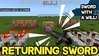 Returning Sword in Minecraft using Command Block Tricks Tutorial