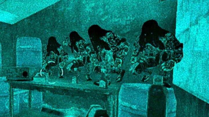 As soon as I turned on the night vision goggles, those four jerks were right next to me.