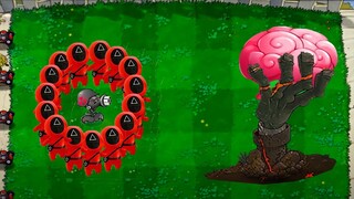 Plant vs Zombies✔️5 Gatling Pea + Wall-nut SQUID GAME    LAVA MODE - PVZ funny moments 2022🅿70