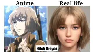 Attack On Titan All characters Real Life Vs Anime Comparison( Spoiler )