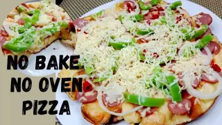 No Bake, No Oven Pizza |Frying Pan Pizza Recipe | Met's Kitchen