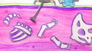 【Hand-drawn stop-motion animation】Dinosaurs on paper