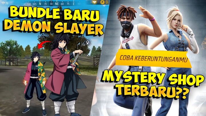 BUNDLE BARU FF X DEMON SLAYER !! Bundle Giyu Tomioka & Review Mystery Shop Terbaru Server Luar