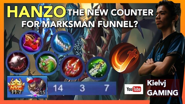 HANZO THE NEW COUNTER FOR MARKSMAN FUNNEL? KIELVJ HANZO GAMEPLAY