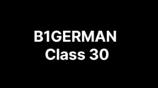 B1 German Class 30 topic small (PQP)