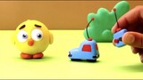 Chicken car Stop motion cartoon for children - BabyClay animals