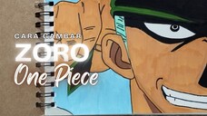 #KompetisiKreasiUnggahan4 Cara Menggambar Anime Roronoa Zoro dari One Piece
