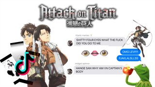 eren & levi exchange bodies and tiktoks?! (hange's fault) pt. 1 ft. the survey corpse [aot]