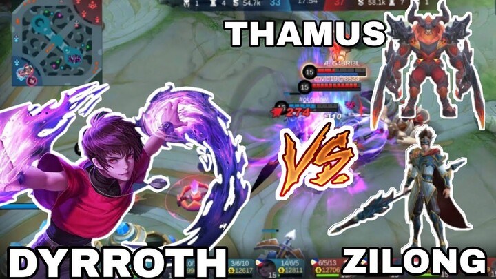 DYRROTH vs ZILONG vs THAMUS || Mobile Legends Bang Bang || PINOY JJVLOG