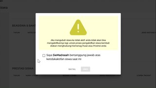 Non aktif Siswa  di EMIS