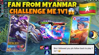 INTENSE 1v1 WITH FAN FROM MYANMAR🇲🇲 | FANNY VS FANNY | MLBB