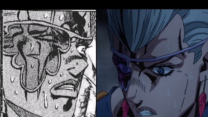 JoJo Golden Wind anime and manga comparison, feel Araki's ultimate painting style (animation or mang