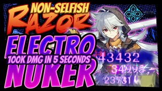 NON-SELFISH Razor Electro Nuker DPS with Kazuha