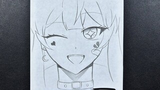 Easy anime sketch | how to draw cute anime girl for beginners