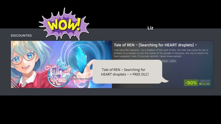 限时5折优惠！ 《Tale of REN ~ Searching for HEART droplets ~ + FREE DLC!》