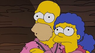 The Simpsons: Marge Romer trapped in the forest, clothes burned, naked