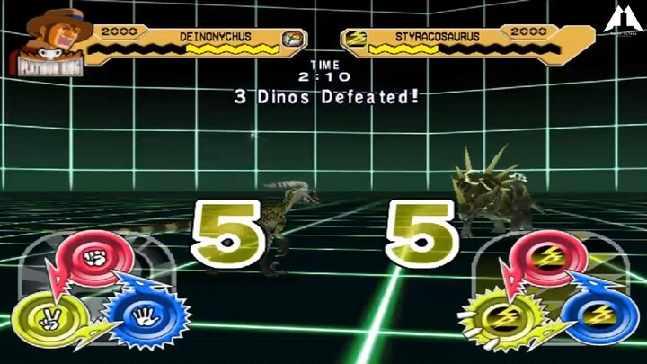 Dr. Taylor VS his own counterpart - Dinosaur King Arcade Game 恐竜キング Deinonychus VS Dinoman