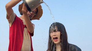 乡村真人版海贼王，司法岛篇章花絮，眼泪不够只能用水来凑