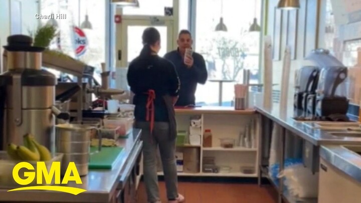 Racist smoothie shop tirade caught on camera l GMA