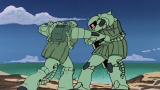 Amuro menemukan pembelot Zeon, Zaku, dan menghadapinya