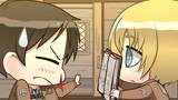 Armin sebenarnya membaca buku Mikasa bersama Eren?