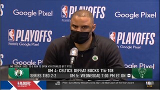 Ime Udoka postgame Press Conference Game 4: "We told Al Horford he's extremely aggressive!"