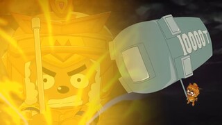 喜羊羊与灰太狼：沸羊羊这也太超标了吧，一锤子下去一万吨力量！