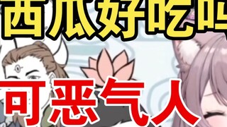 Fans used watermelon to tempt Momo, who was so angry that she cursed and quickly turned into a cat t