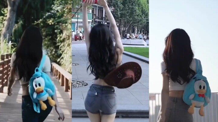 The way the young lady walks is so graceful and touching!