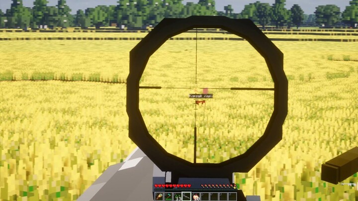 A weak farmer defends his wheat