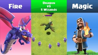 Every Level Dragon VS Every Level Wizard | Clash of Clans