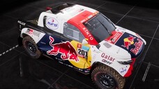 Car Toyota GR DK Hilux in Dakar Desert Rally. Toyota Gazoo racing SA