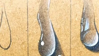 Flowing water droplets drawn by students from different grades—what grade do you belong to?