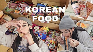 KOREAN FOOD I جربت لأول مرة أشهر الأكلات  الكورية و الحلويات