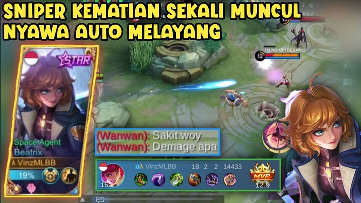 ATRAKSI MENGEJUTKAN KETIKA VINZMLBB MENGGUNAKAN HERO BEATRIX - MOBILE LEGENDS