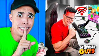 Le TIRO LA CONEXIÓN mientras JUEGA STUMBLE GUYS…😡 *se enfada*