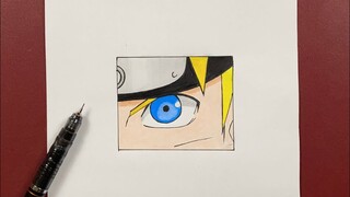 Easy to draw | how to draw Naruto’s eye easy step-by-step